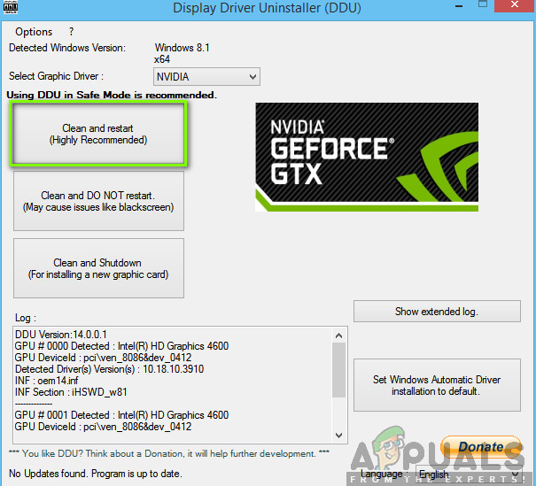 Clean and restart - DDU