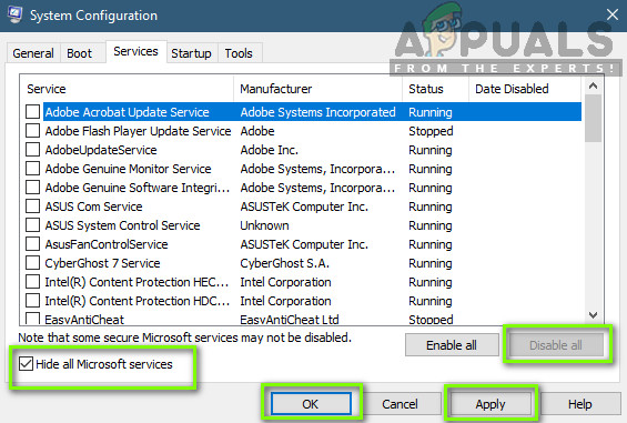 Clean booting the Computer