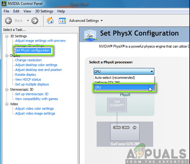 Disabling NVIDIA PhysX