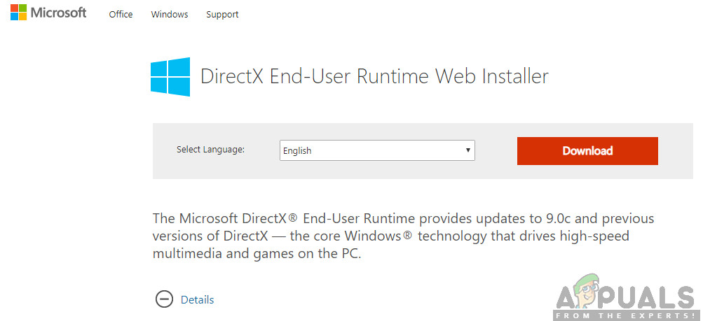 Downloading DirectX