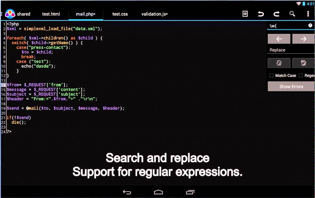 Android Web Developer IDE