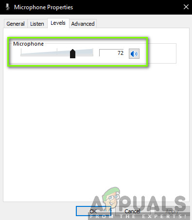 Changing threshold levels of Mic