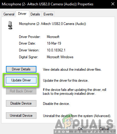 Updating Microphone Drivers
