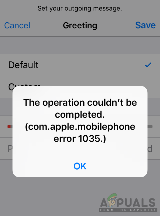 How To Fix Com Apple Mobilephone Error 1035 On Iphone Appuals Com