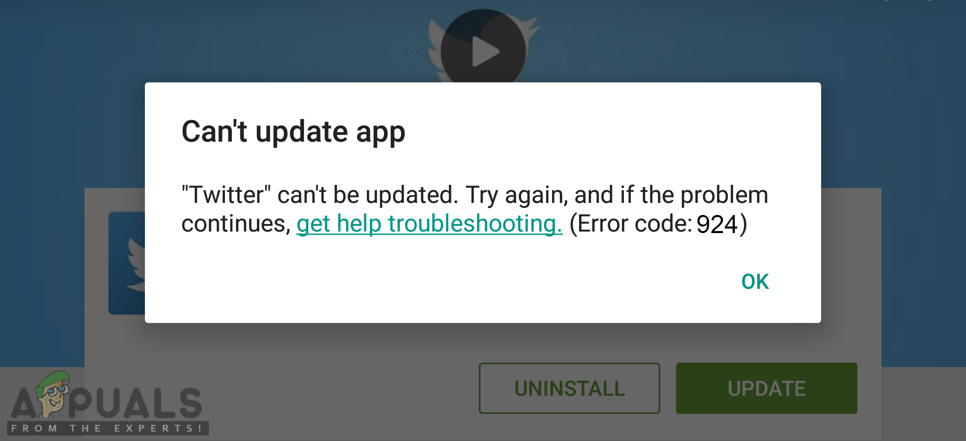How to Fix Google Play Store Error Code 924 - Appuals.com