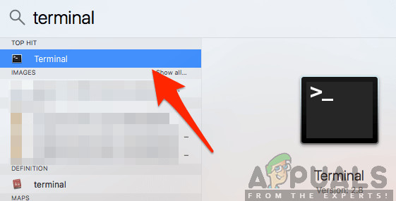 Launching Terminal - macOS