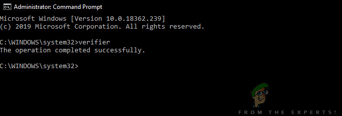 Verifier command - Windows