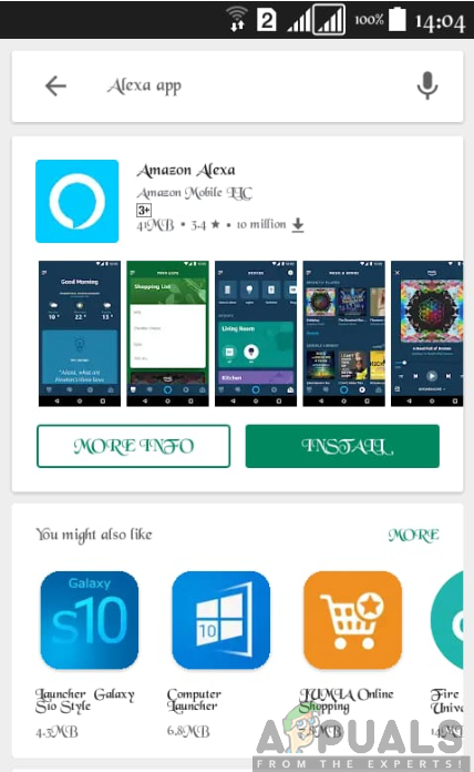 Downloading Amazon Alexa for Android devices