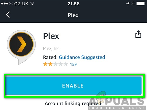 Enabling the Plex Skill