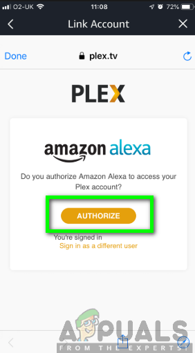 Authorizing Amazon Alexa