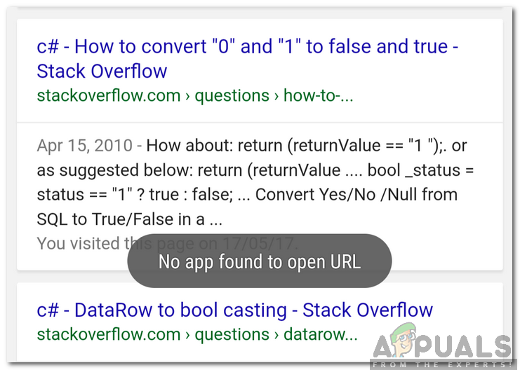 How To Fix No App Found To Open Url Error On Android Appuals Com