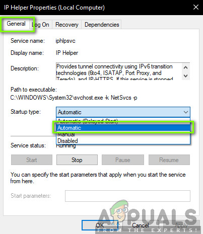 Automatic Startup of IP Helper