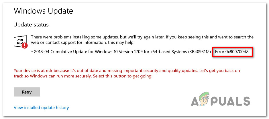 windows update your device is at risk windows update your device is at risk