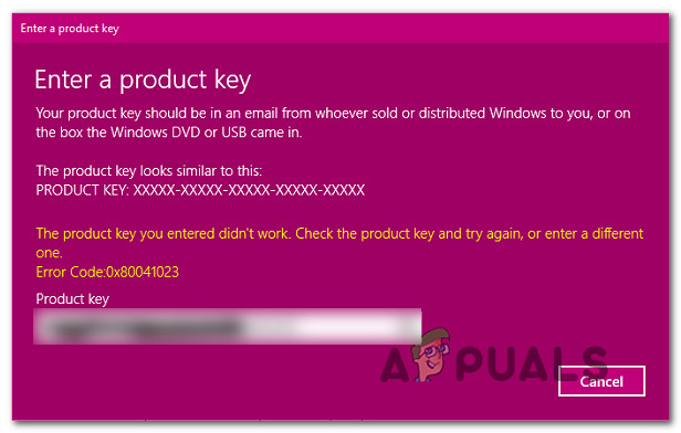 How To Fix Windows 10 Activation Error 0x80041023 Appuals Com