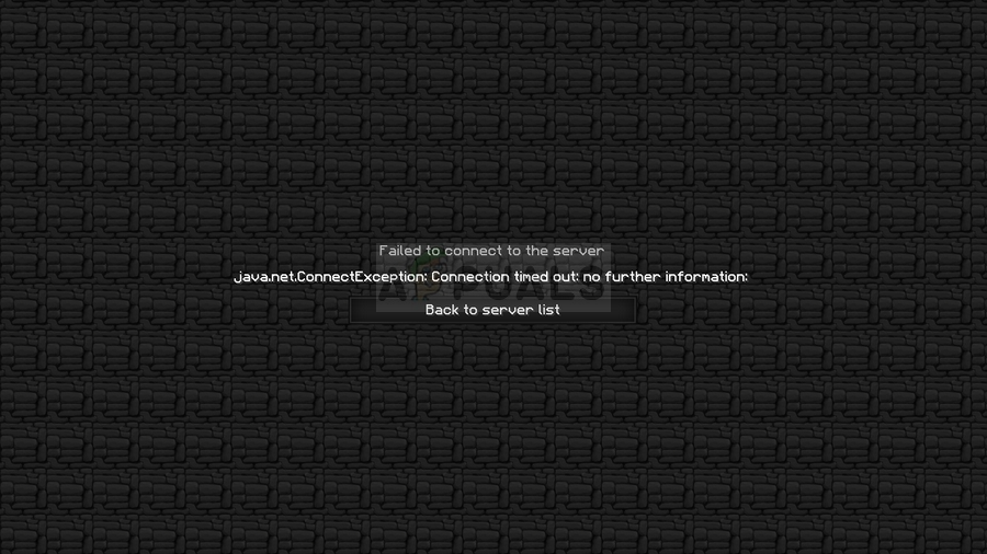 How To Fix The Minecraft Server Connection Timed Out Error On Windows Appuals Com