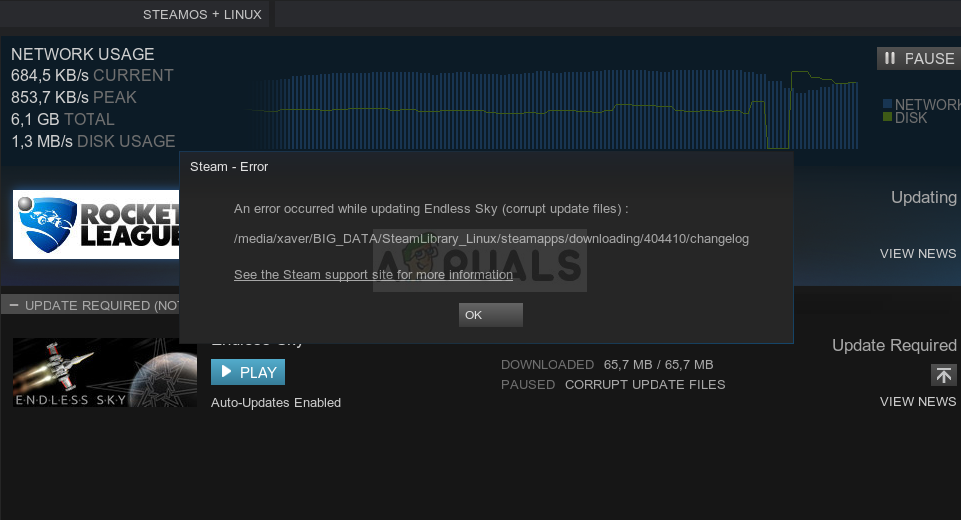 steam wont finish