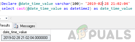 Valid SQL Server datetime string after correcting the date