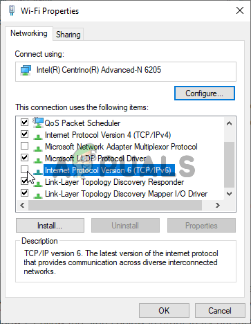 Disabling IPv6 Protocol