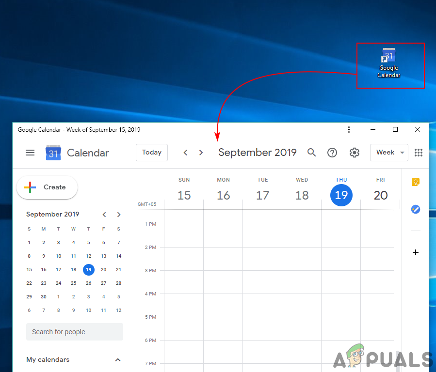 how to make a google calendar shortcut on mac desktop