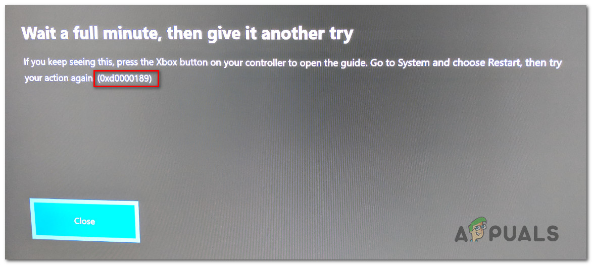 How To Fix Error Code 0xd0000189 On Xbox One Appuals Com