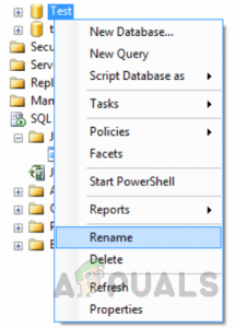 How to Rename a SQL Server database?