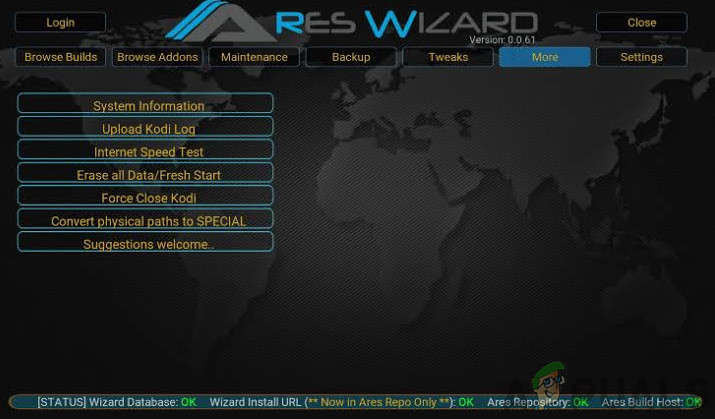 installing ares wizard for kodi 17.3