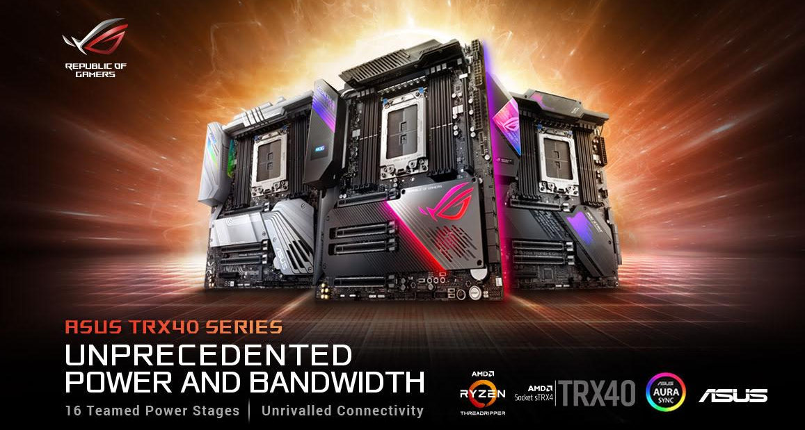 ASUS TRX40 Motherboards For 3rd Gen AMD Ryzen Threadripper CPUs