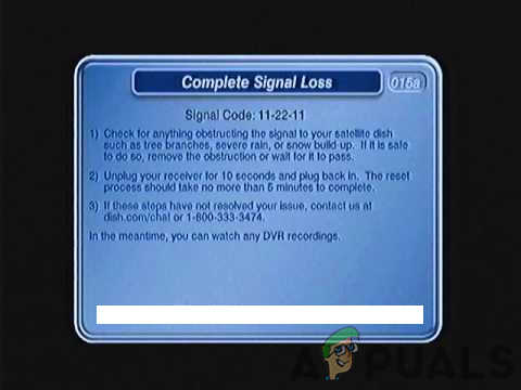 Complete Signal Loss Error on DISH 