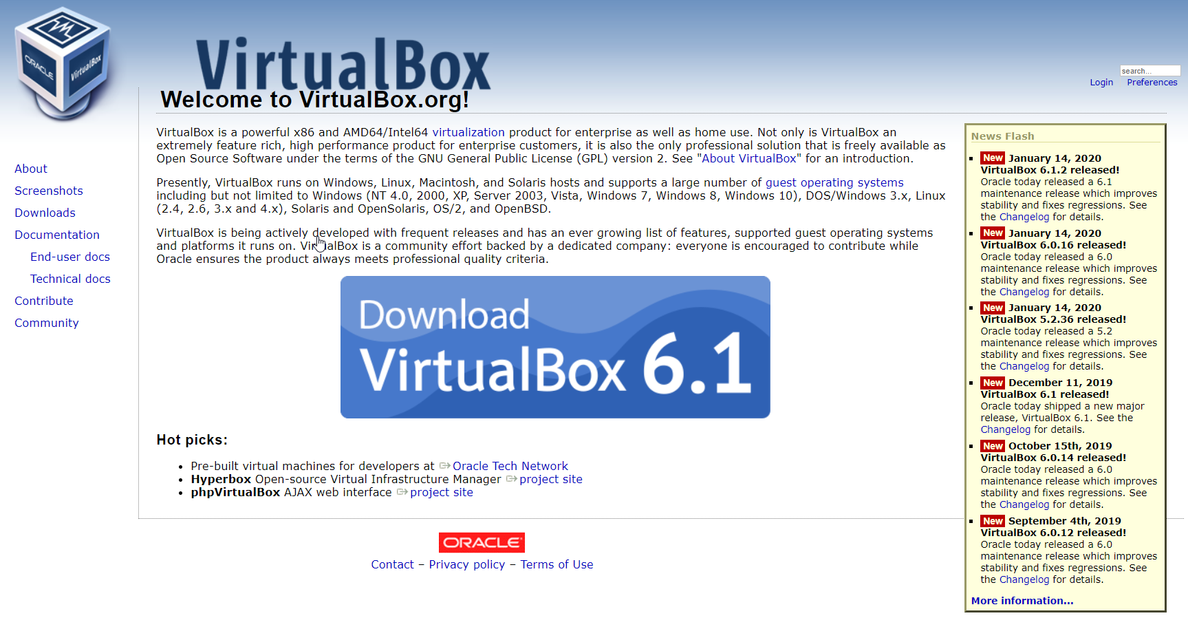 oracle virtualbox download extension pack