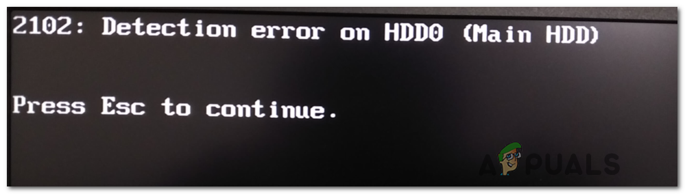 Main 00. Hard Disk Error.