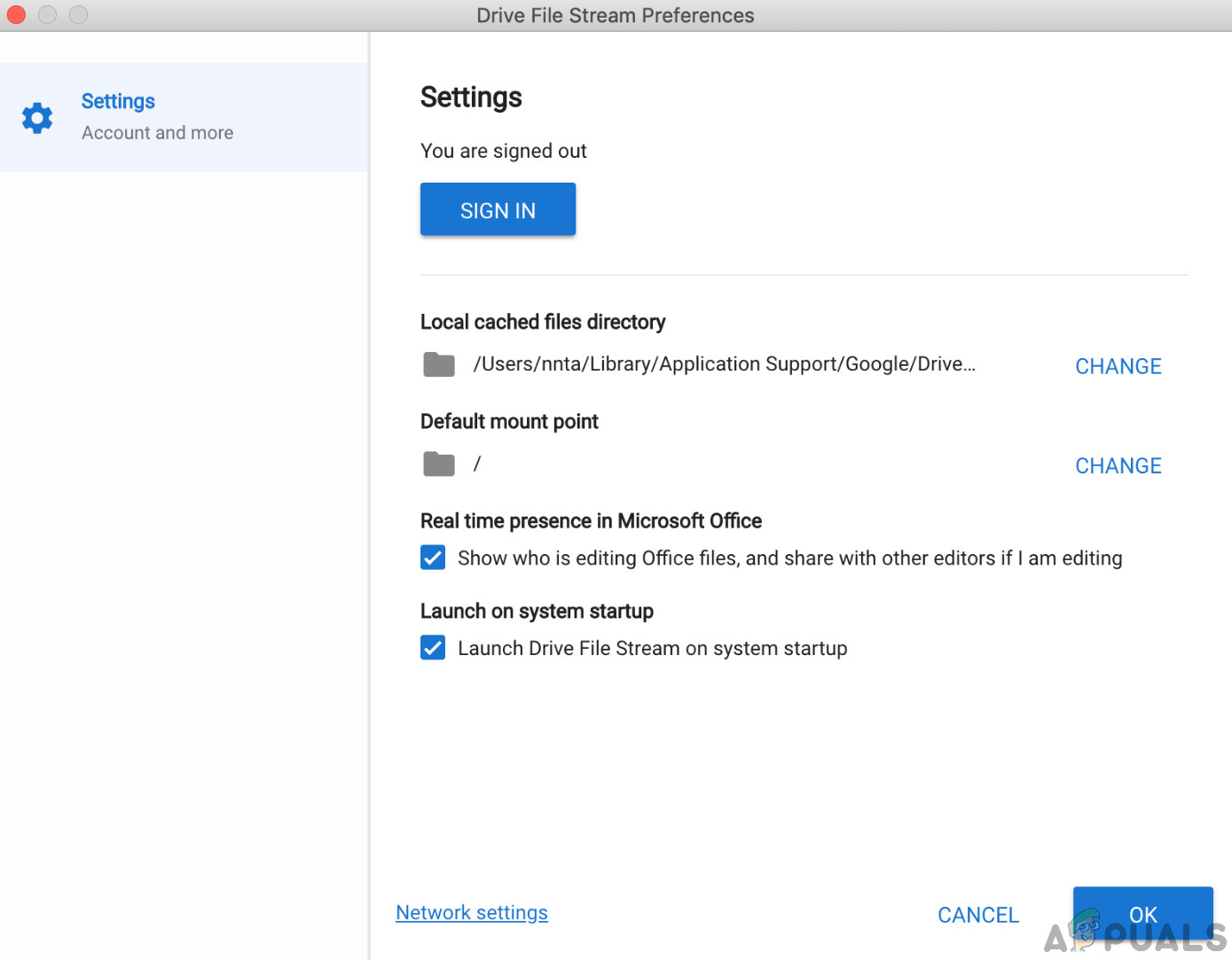 sync google drive file stream