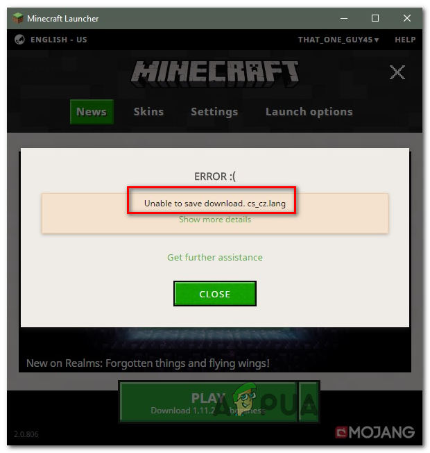 minecraft fails to update launcher fix