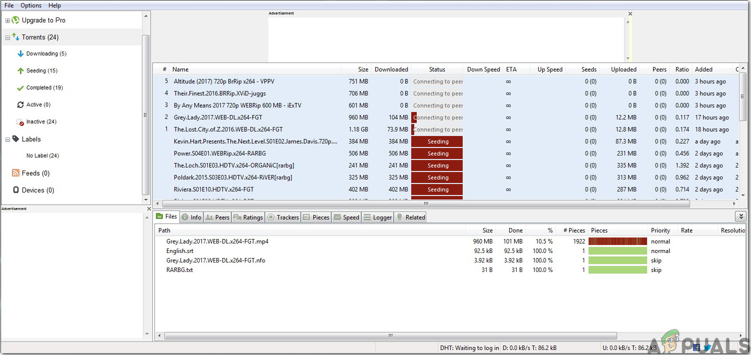 immortalseed get stuck on finding peers utorrent pro 3.5.5