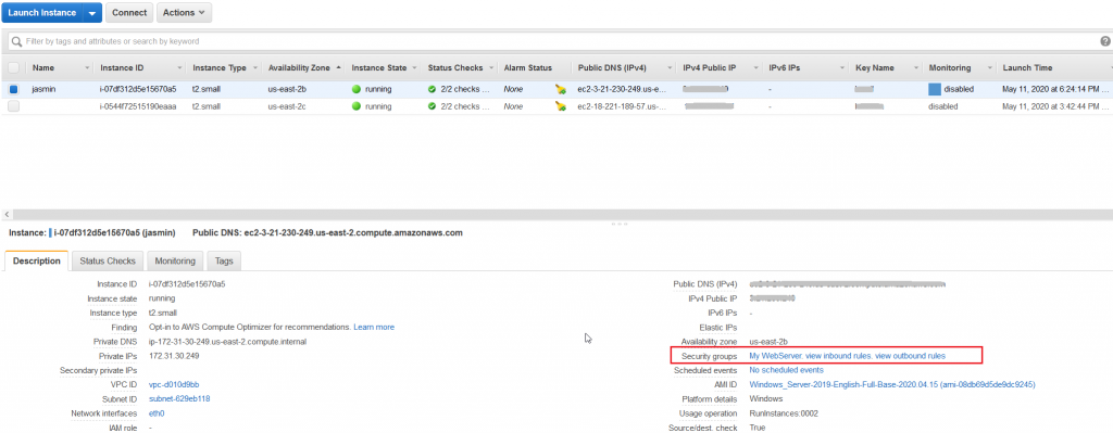 How to Move AWS EC2 instance to another Security Group?