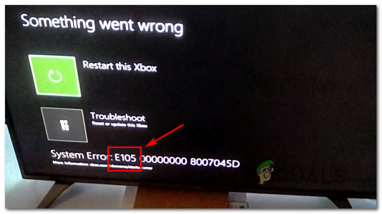 FIX Xbox One Startup System Error E105 - Appuals.com