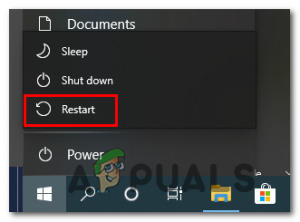 Restarting the Windows computer