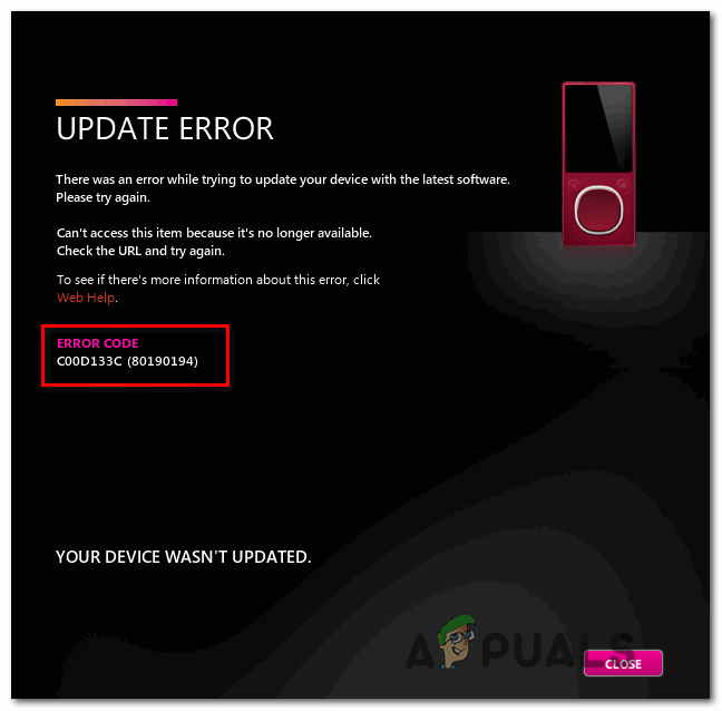 zune software download failed