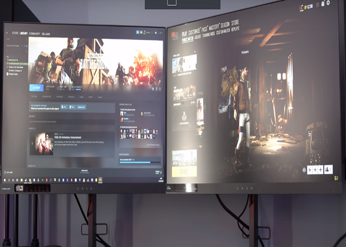 how to split my screen between two monitors