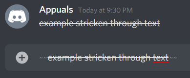 how to strikethrough text discord