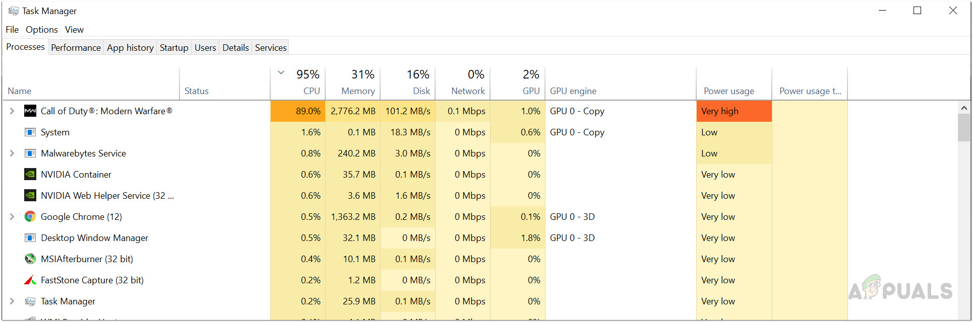 pubg 100 disk usage