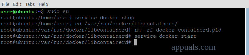 Restart docker service