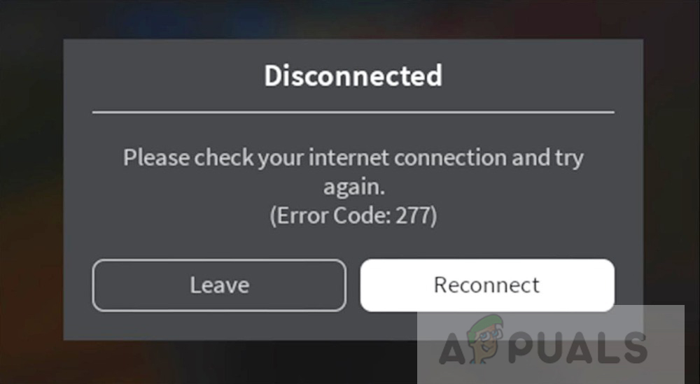 Fixed Error Code 277 On Roblox Appuals Com - what is the roblox error code 268