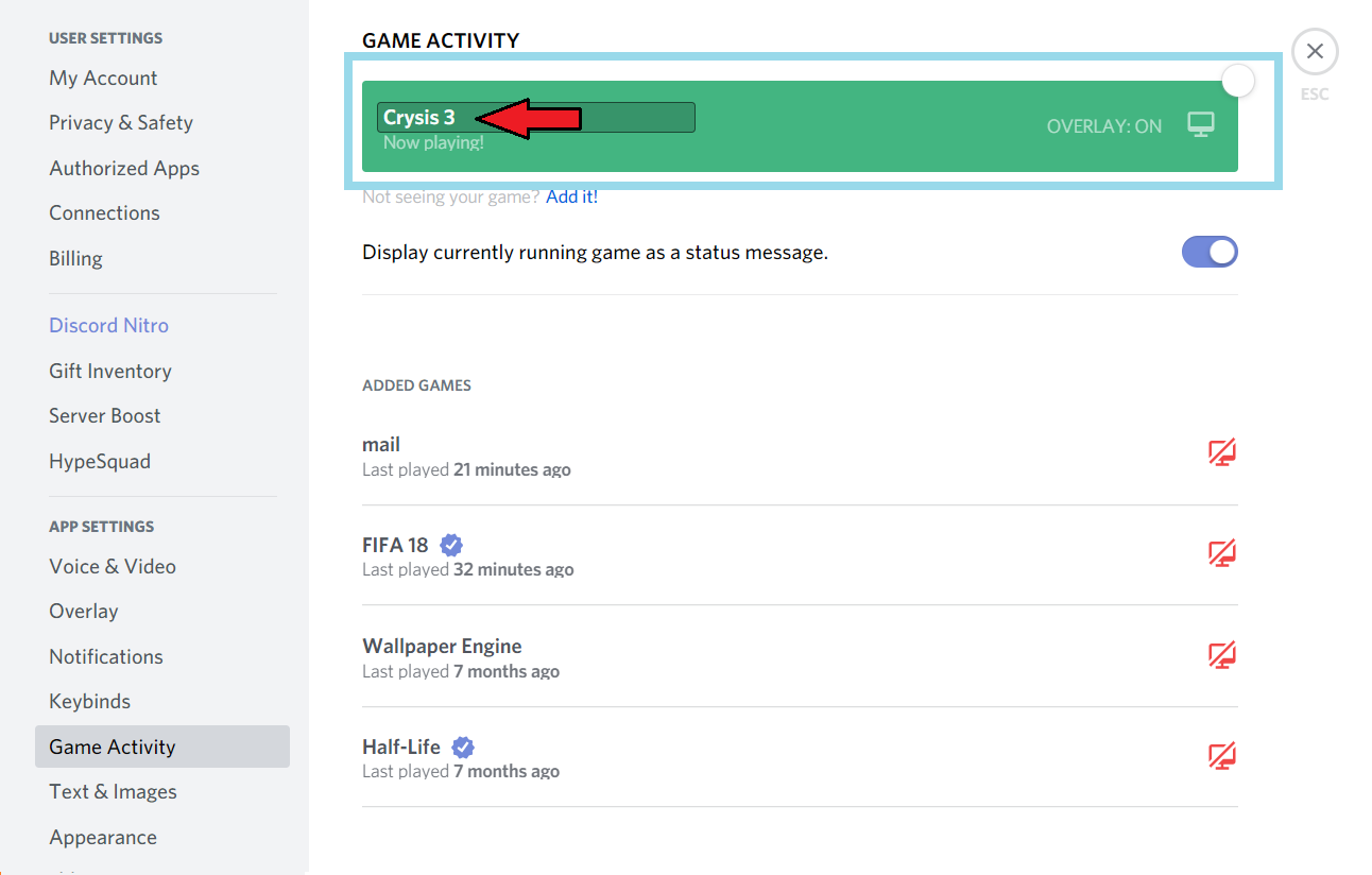 add games to discord