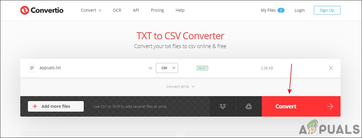 convert txt file to csv