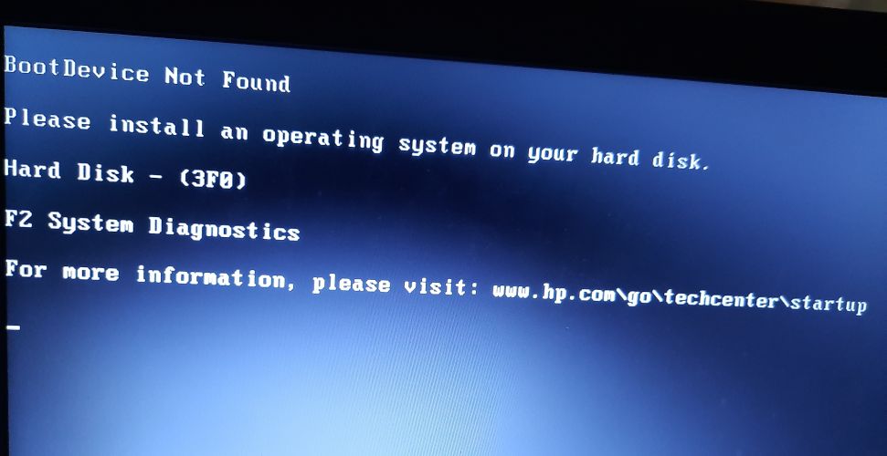 booting from a mac new hard drive missing operating system