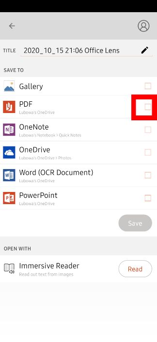 Mark PDF as save type