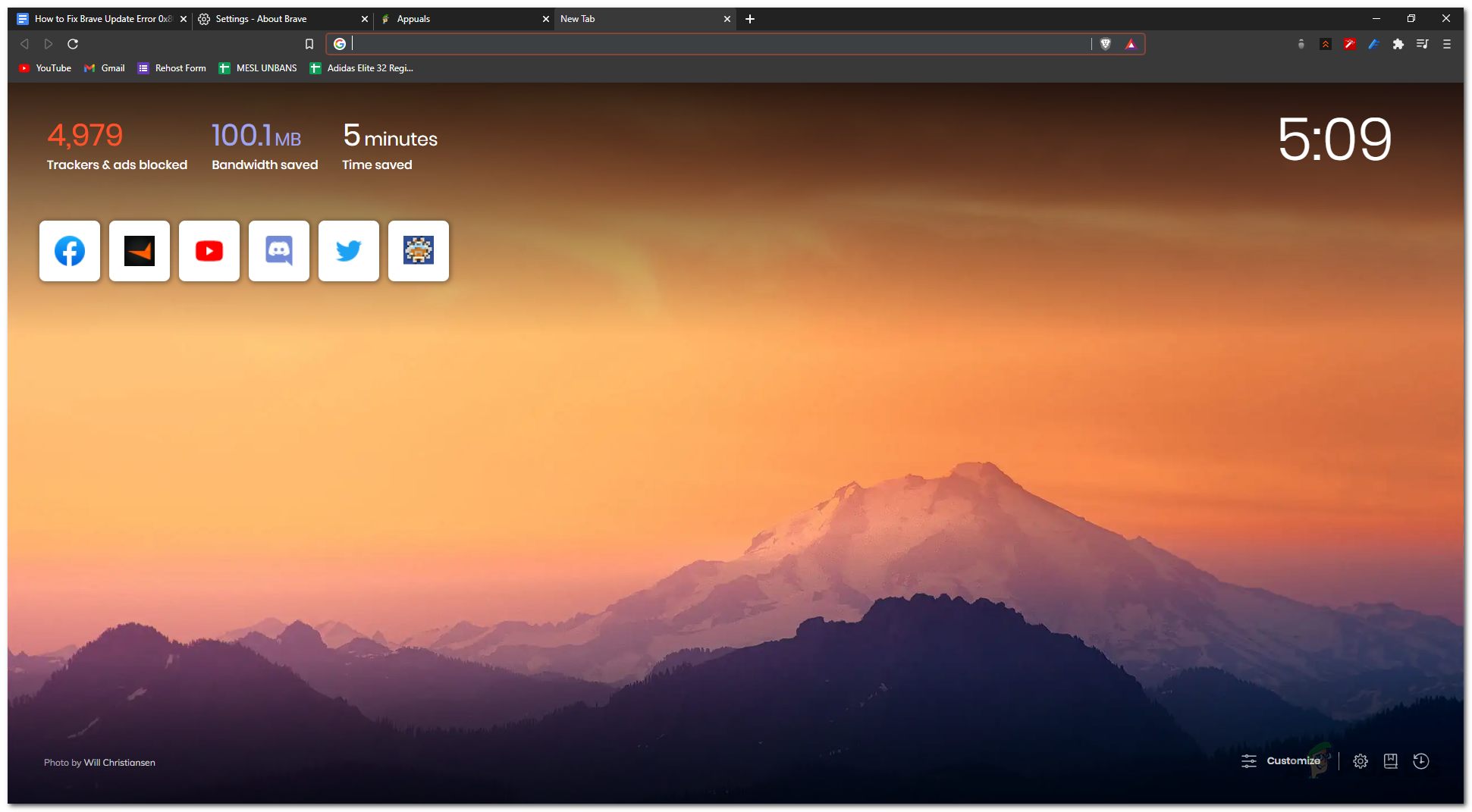 how to replace pictures in the brave browser