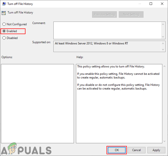 How to Enable or Disable the File History in Windows 10? - Appuals.com