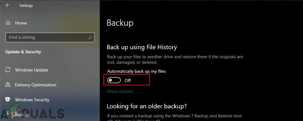 How To Enable Or Disable The File History In Windows 10? - Appuals.com