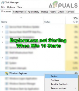 [FIX] Explorer.exe not Starting when Windows 10 Starts